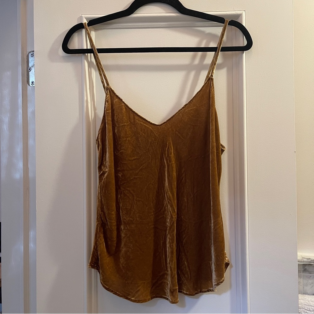 LAST CHANCE! Gone 11/28! Gold velvet tank/camisole